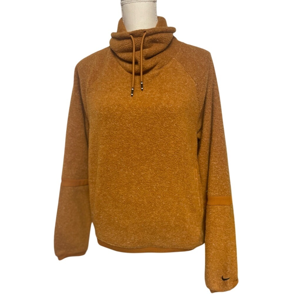 Nike  Therma‎ Cowl Neck Camel Cozy Training Pullover Women's Small